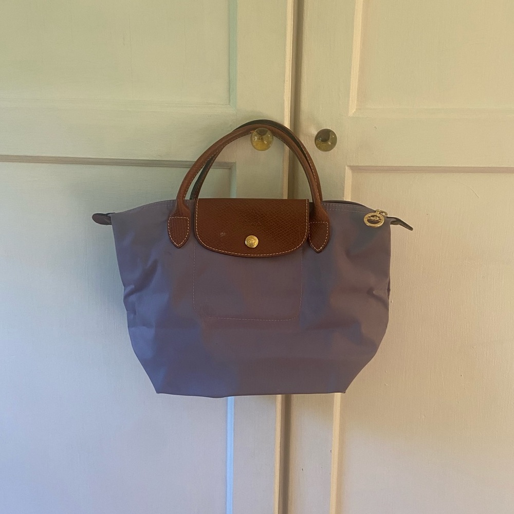 Longchamp Lavendar Le Pliage mini bag